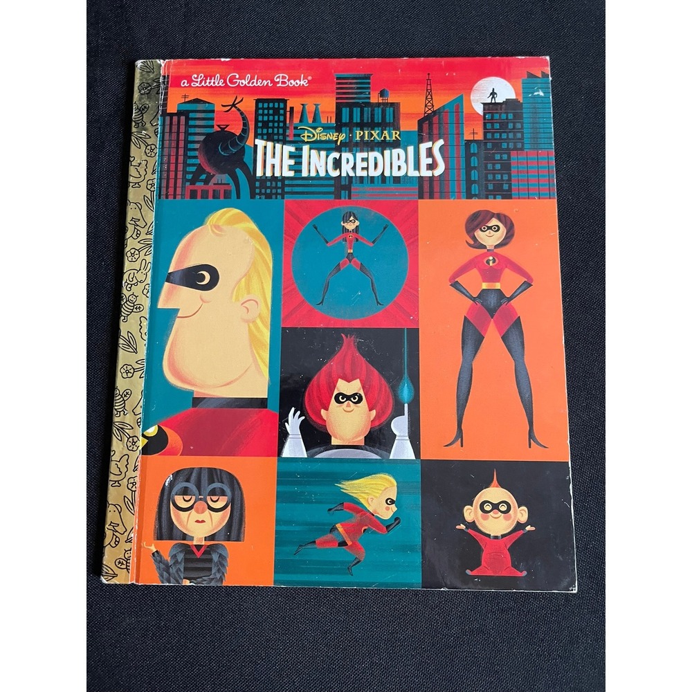 Disney Pixar The Incredibles Little Golden Book Hardcover 2018 Don Clark Art